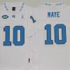 North Carolina Tar Heels White #10 MAYE Stitched Jersey