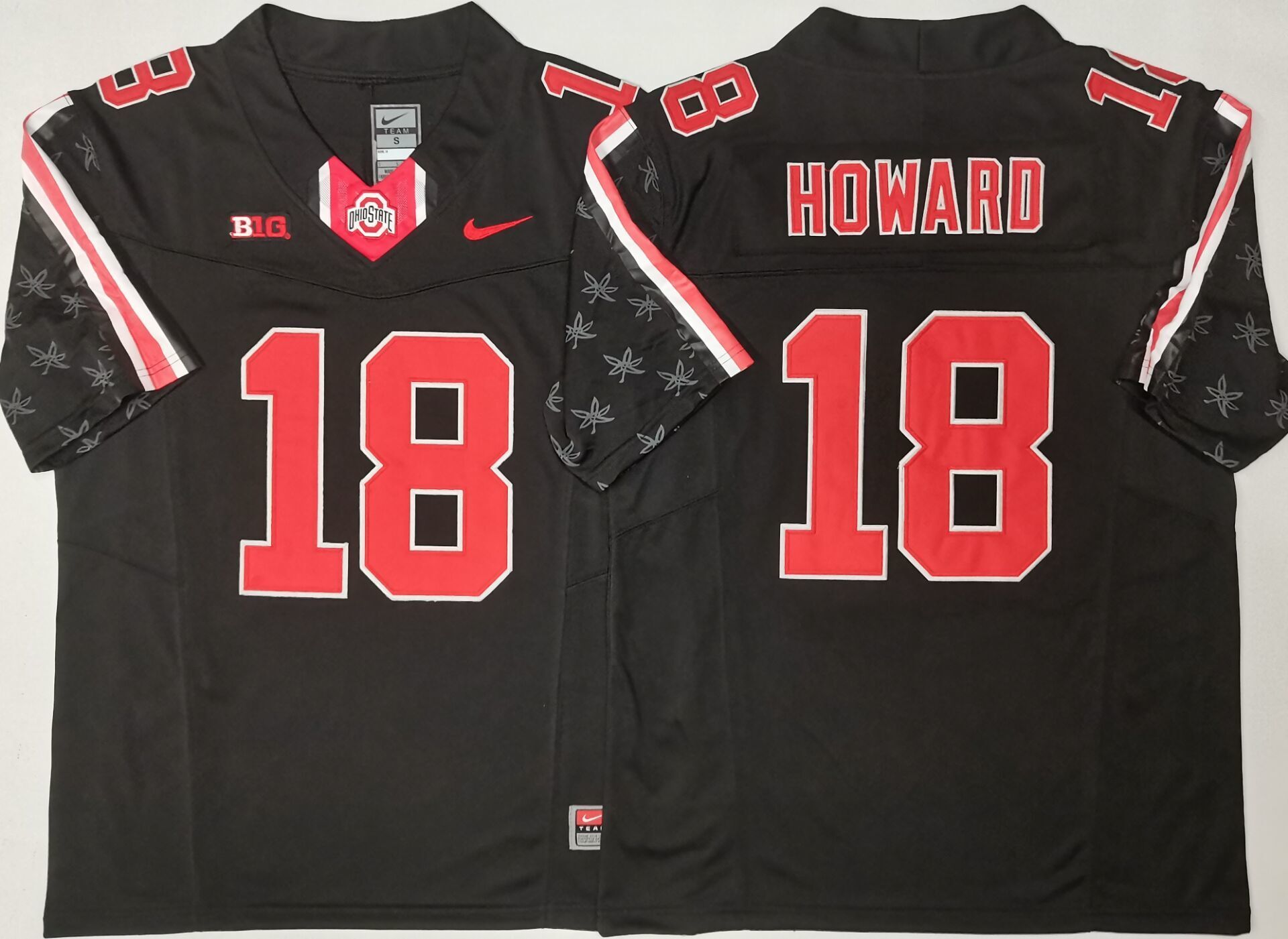 Ohio State Buckeyes Black #18 HOWARD-1
