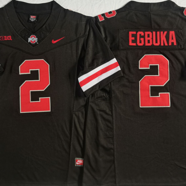 Ohio State Buckeyes Black #2 EGBUKA Stitched Jersey