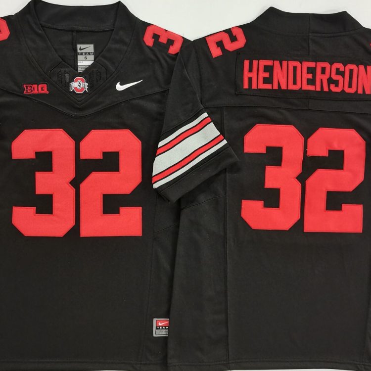 Ohio State Buckeyes Black #32 HENDERSON Stitched Jersey
