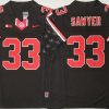 Ohio State Buckeyes Black #33 SAWYER Stitched Jersey