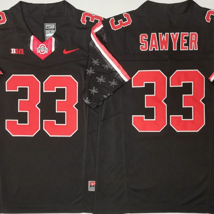 Ohio State Buckeyes Black #33 SAWYER Stitched Jersey