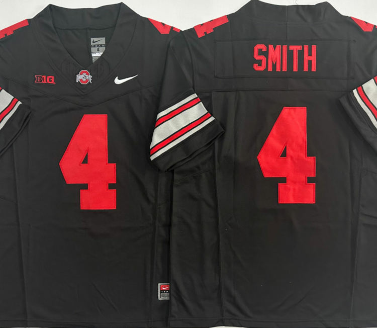 Ohio State Buckeyes Black #4 SMITH Stitched Jersey