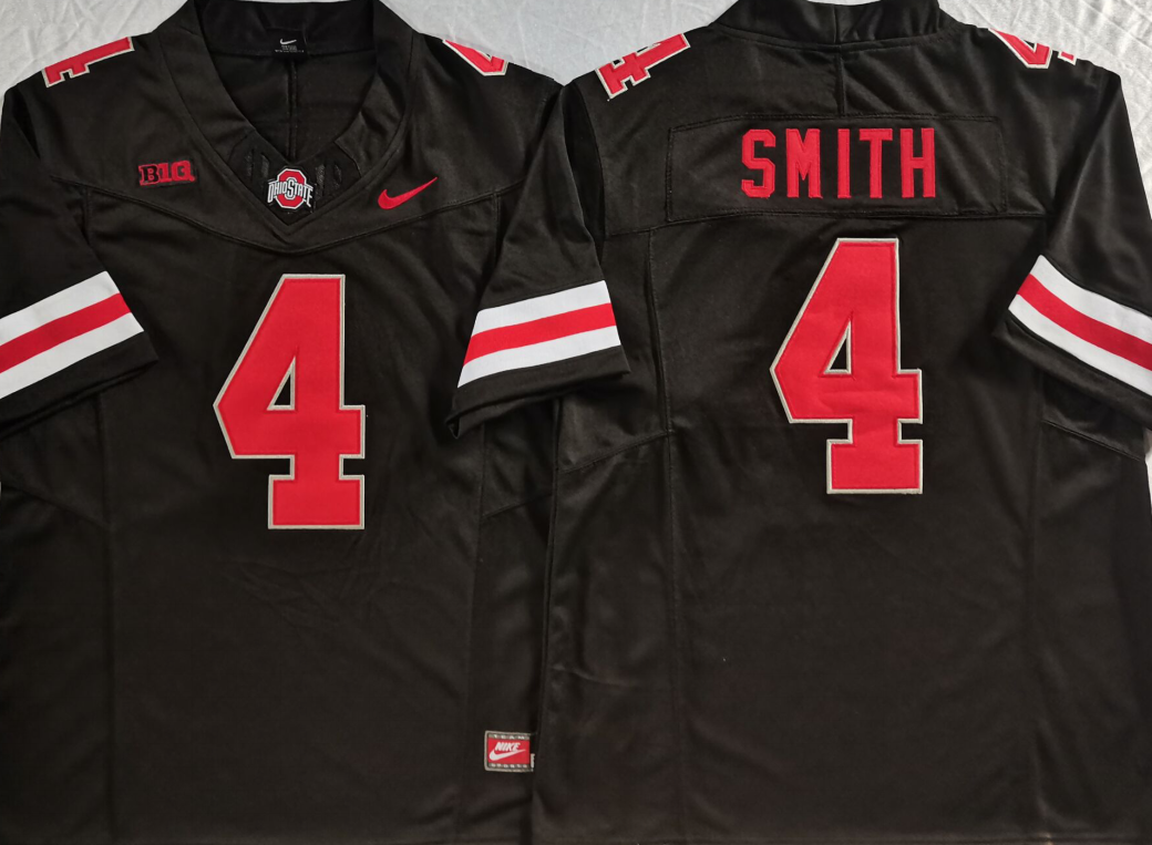 Ohio State Buckeyes Black #4 SMITH