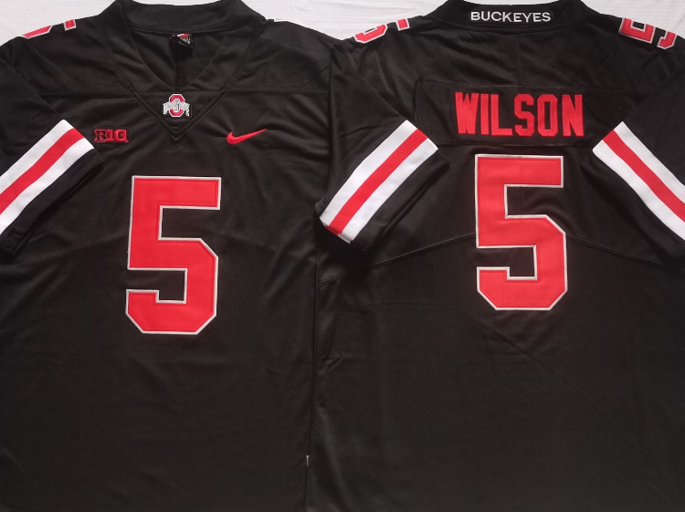 Ohio State Buckeyes Black #5 WILSON Stitched Jersey