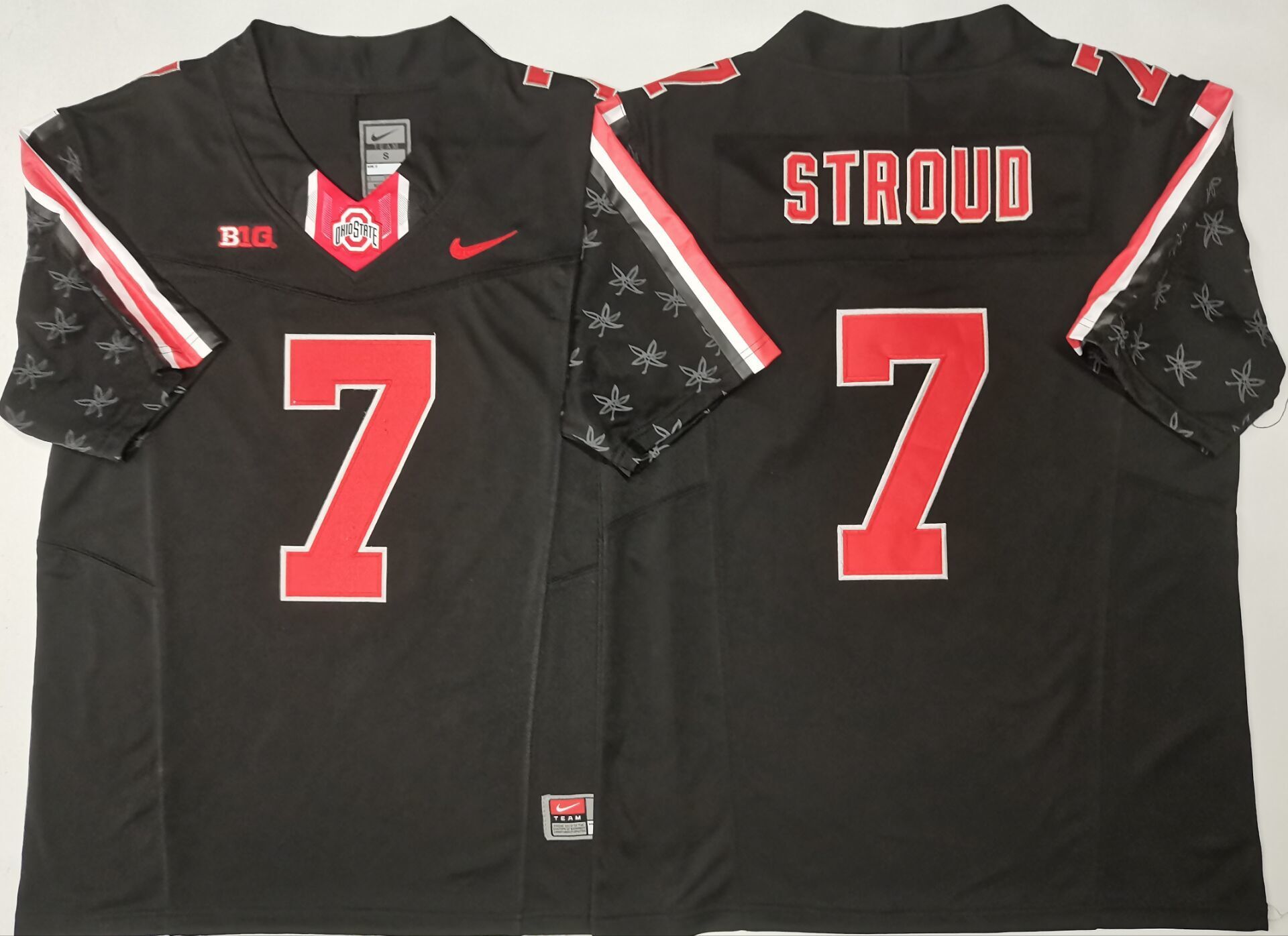 Ohio State Buckeyes Black #7 STROUD