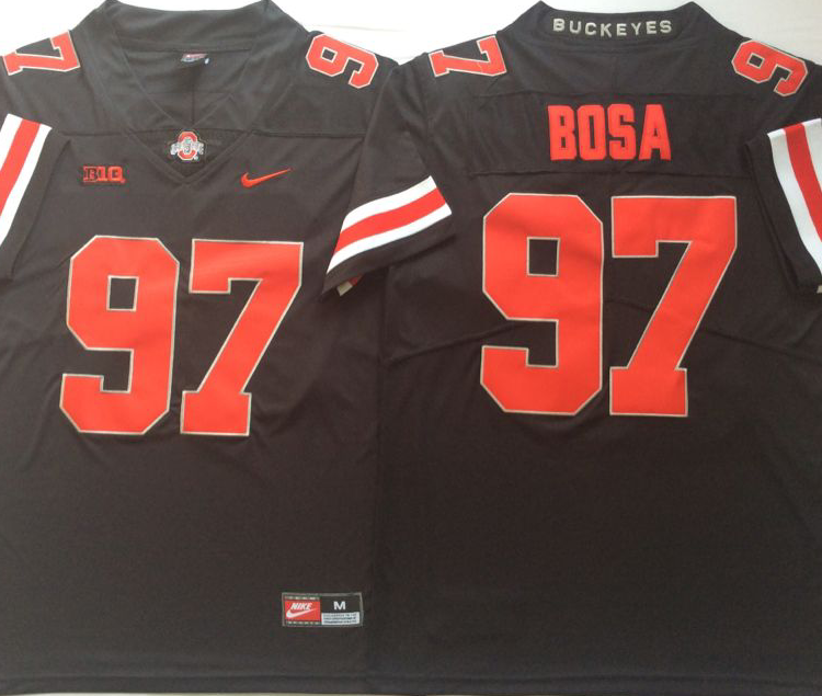 Ohio State Buckeyes Black #97 BOSA Stitched Jersey
