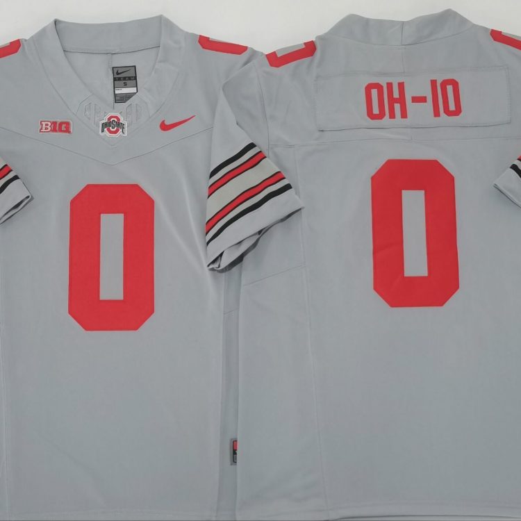 Ohio State Buckeyes GRAY #0 OH-IO Stitched Jersey