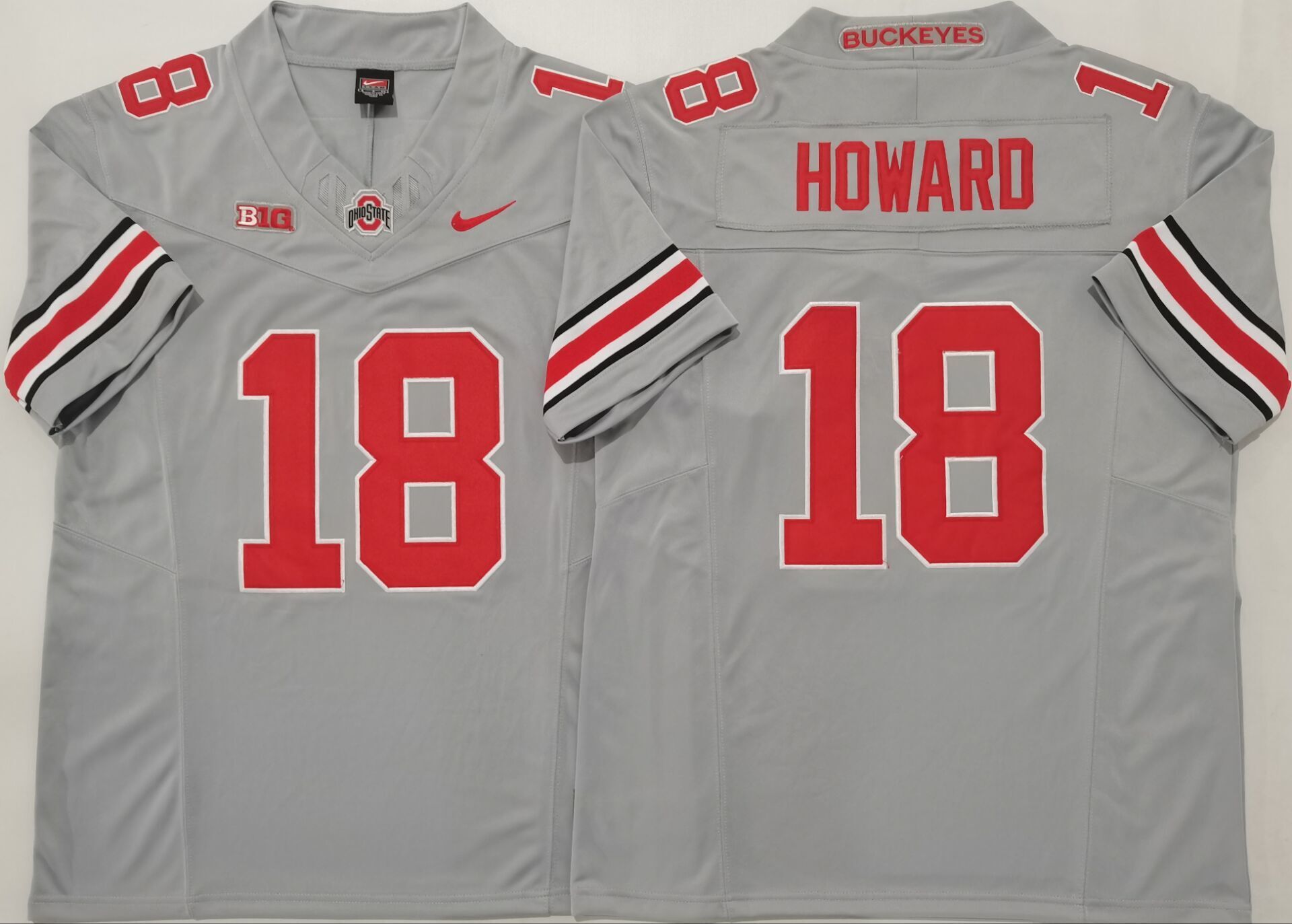 Ohio State Buckeyes GRAY #18 HOWARD-1