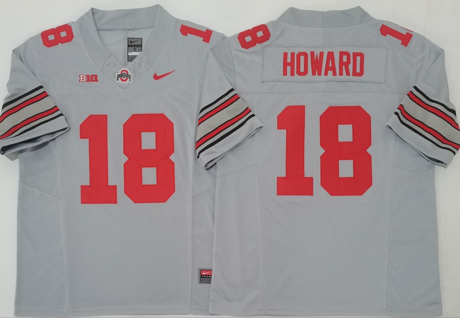 Ohio State Buckeyes GRAY #18 HOWARD