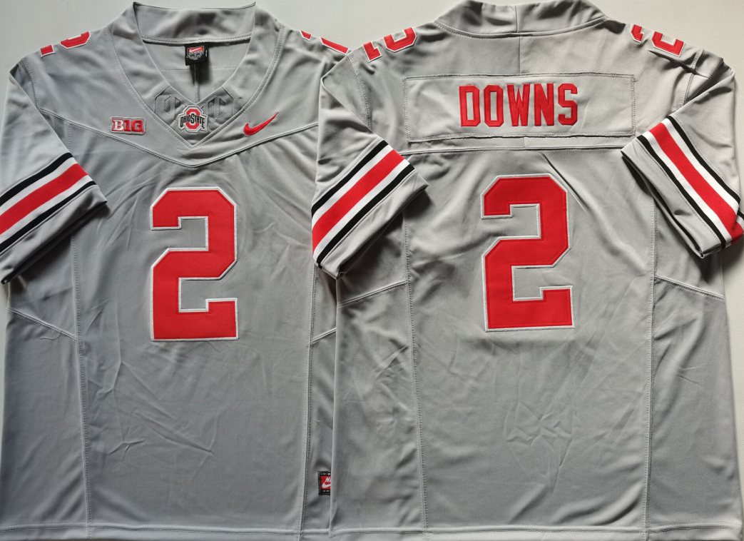 Ohio State Buckeyes GRAY #2 DOWNS