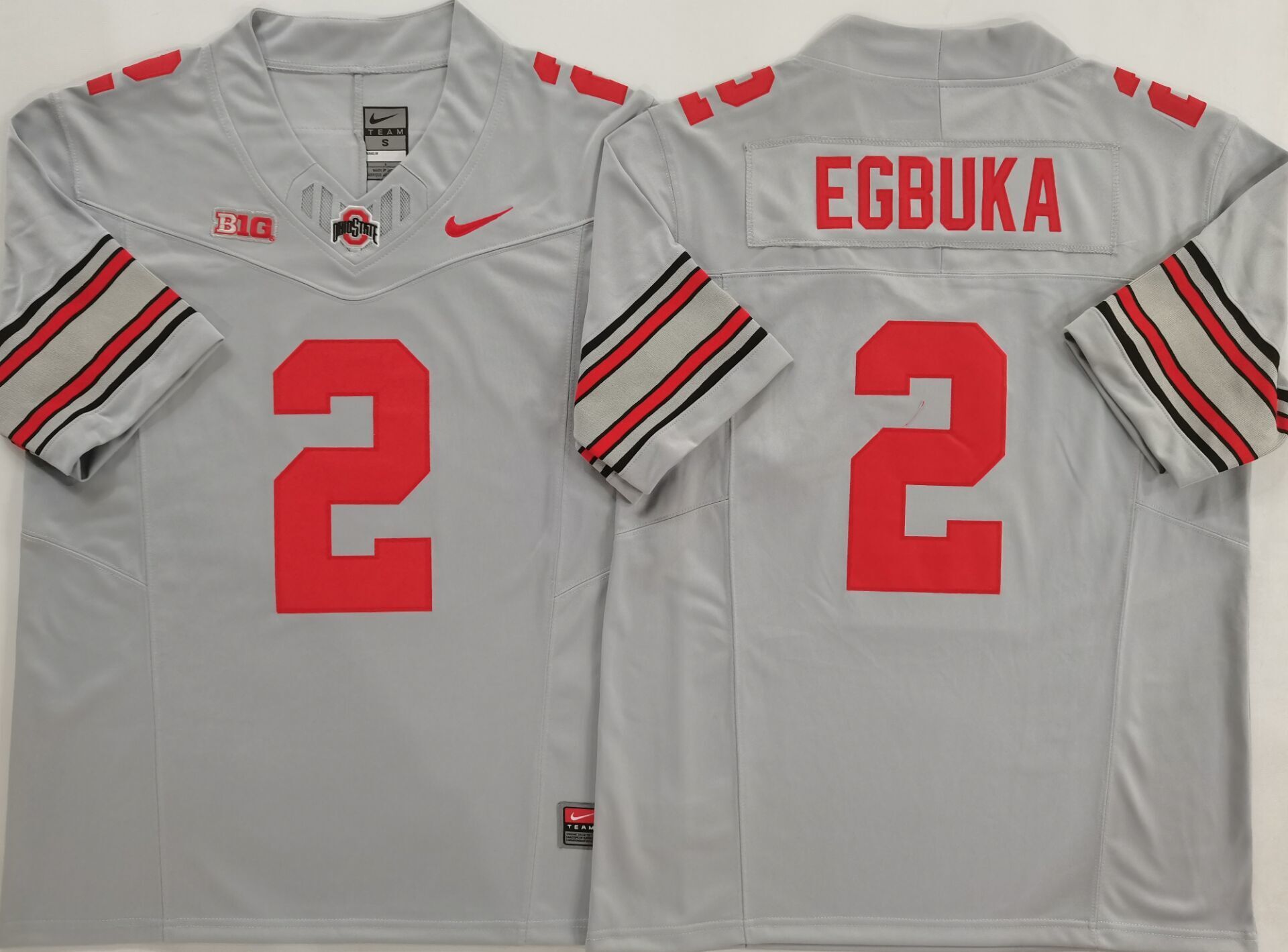 Ohio State Buckeyes GRAY #2 EGBUKA
