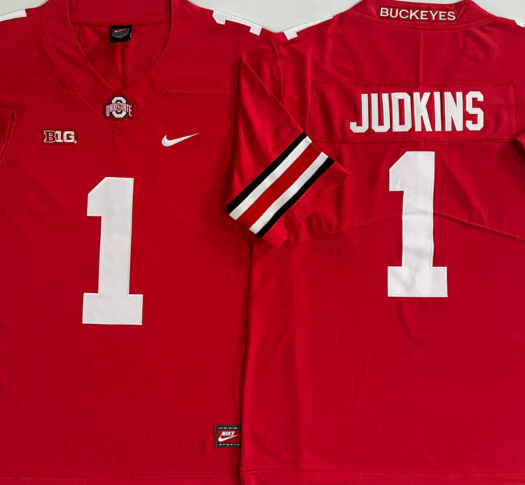 Ohio State Buckeyes Red #1 JUDKINS Stitched Jersey