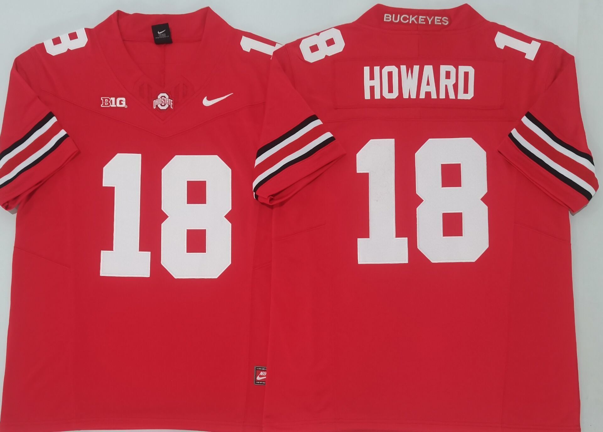 Ohio State Buckeyes Red #18 HOWARD