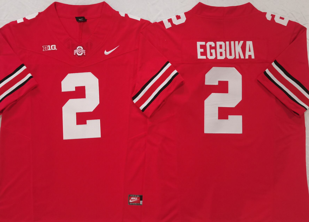 Ohio State Buckeyes Red #2 EGBUKA