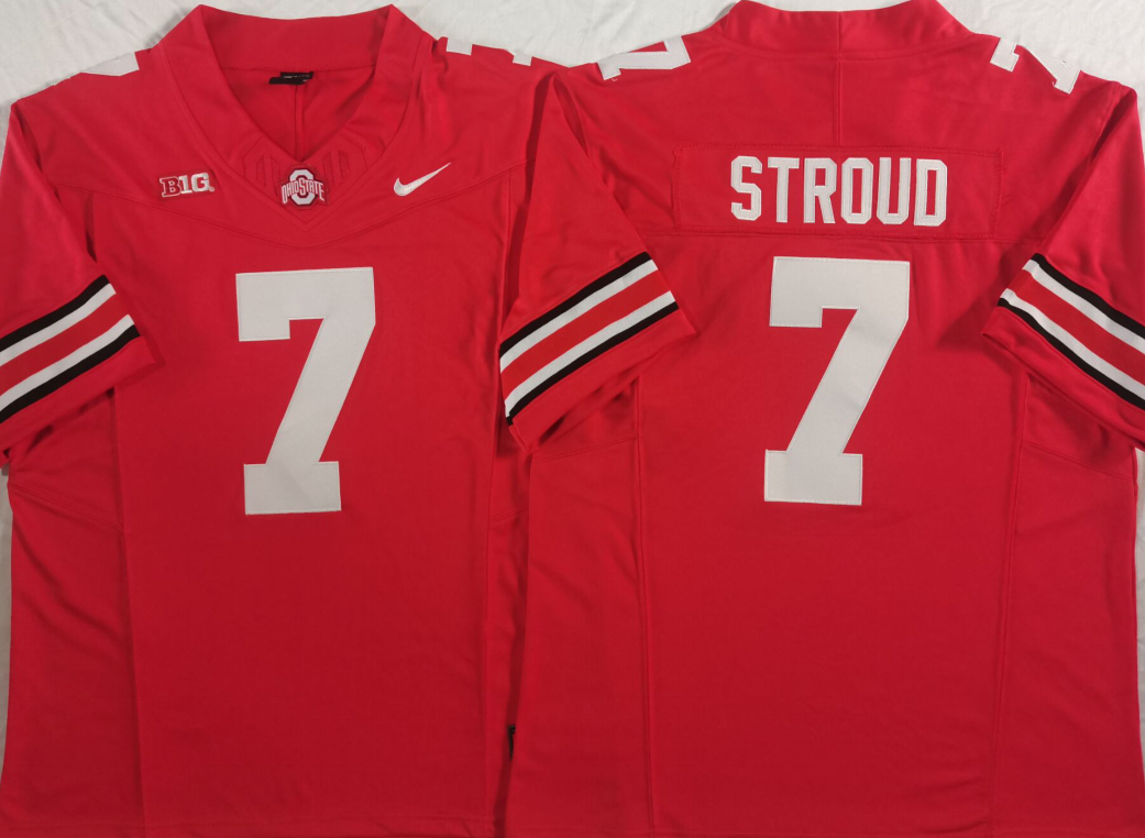 Ohio State Buckeyes Red #7 STROUD-2