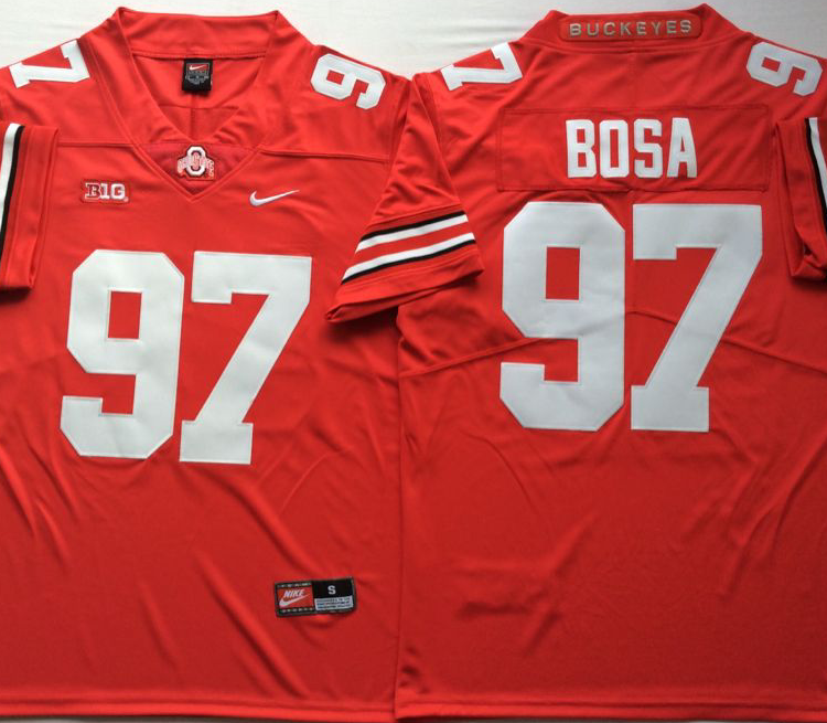 Ohio State Buckeyes Red #97 BOSA Stitched Jersey