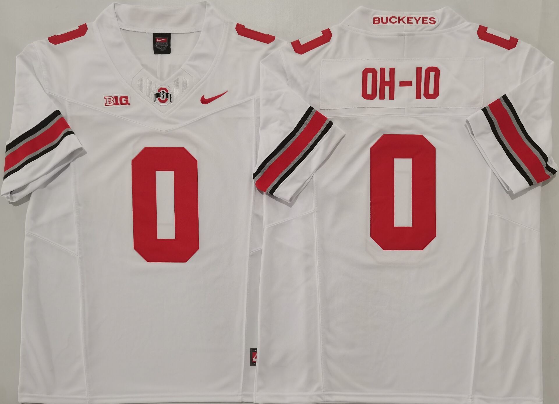 Ohio State Buckeyes White #0 OH-IO-1