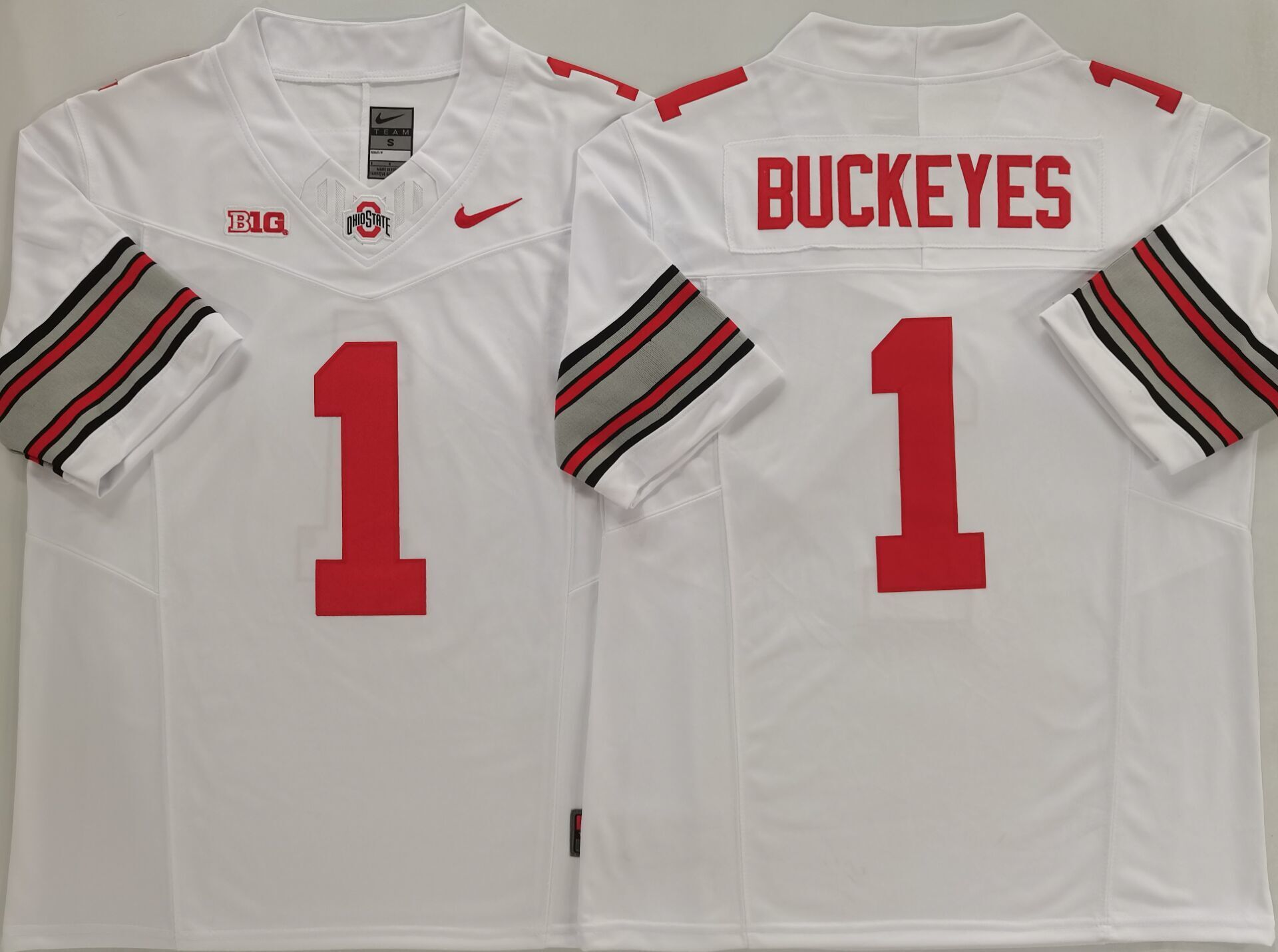 Ohio State Buckeyes White #1 BUCKEYES
