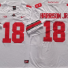 Ohio State Buckeyes White #18 HARRISON JR. Stitched Jersey