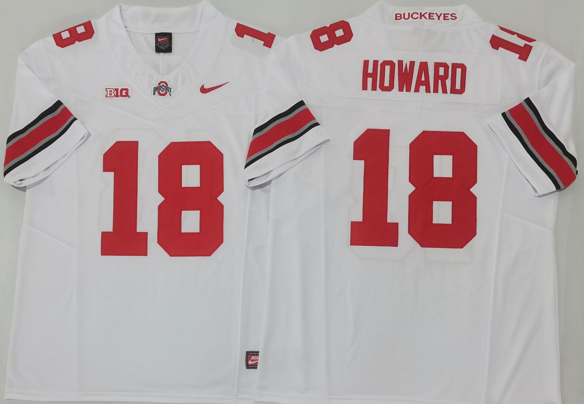 Ohio State Buckeyes White #18 HOWARD