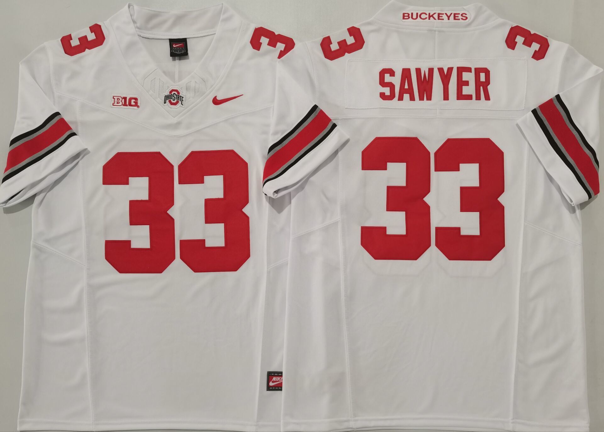Ohio State Buckeyes White #33 SAWYER