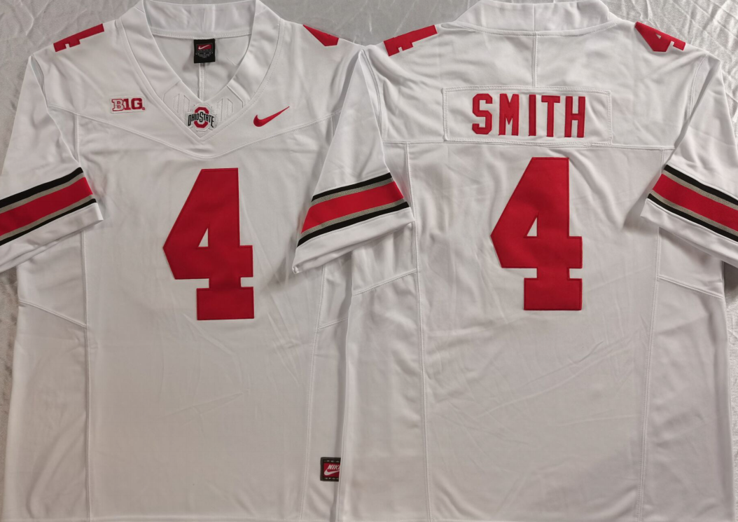 Ohio State Buckeyes White #4 SMITH