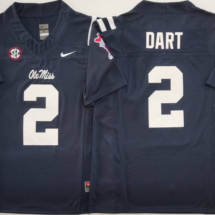 Ole Miss Rebels Blue #2 DART Stitched Jersey
