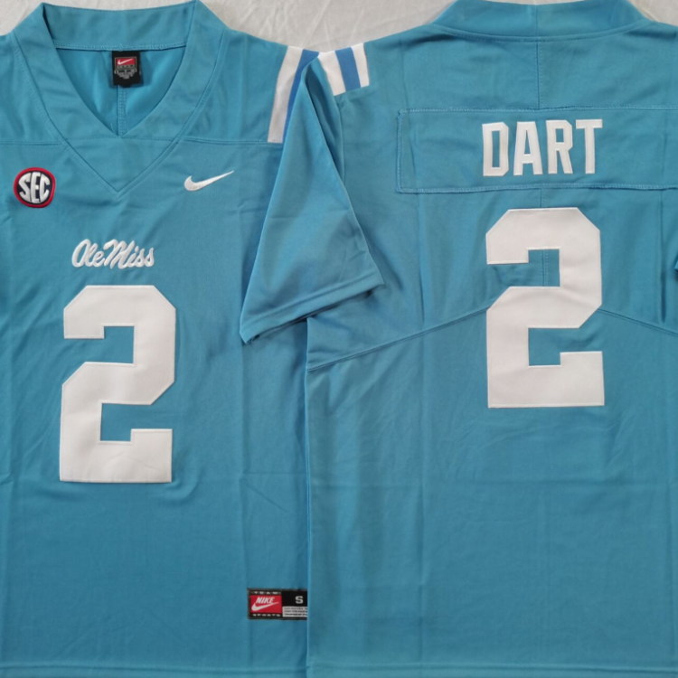 Ole Miss Rebels Blue #2 DART Stitched Jersey