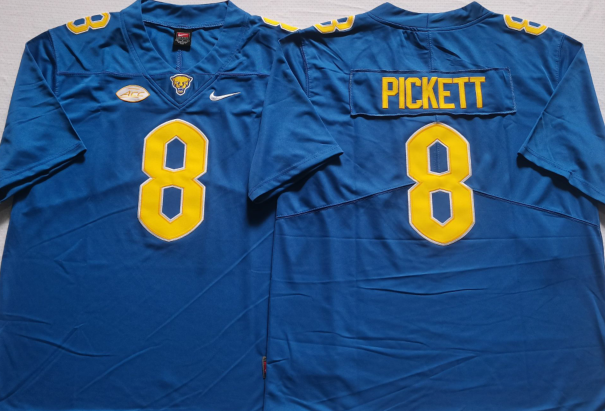 Pittsburgh Panthers Blue #8 PICKETT Stitched Jersey