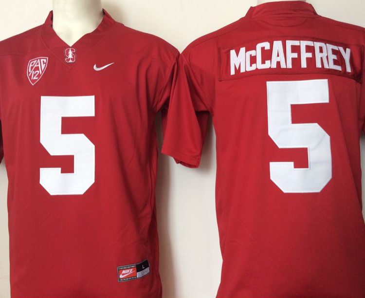 Stanford Cardinals Red #5 McCAFFREY Stitched Jersey