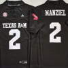 Texas A&M Aggies Black #2 MANZIEL Stitched Jersey