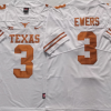 Texas Longhorns White #3 EWERS Stitched Jeresy