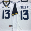 West Virginia Mountaineers White #13 SILLS V Stitched Jersey