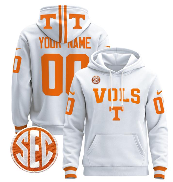 Unisex Custom Tennessee Vols Tide Football Hoodie All Stitched