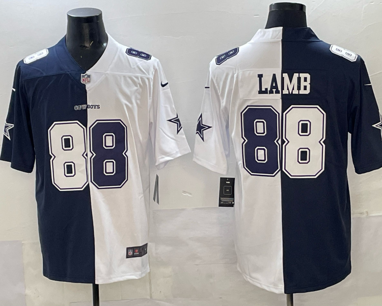 Men's Dallas Cowboys #88 LAMB baseball split jersey