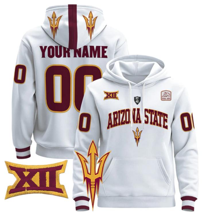 Unisex Custom Arizona State Sun Devils Football Hoodie All Stitched