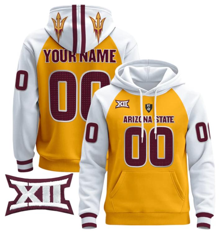 Unisex Custom Arizona State Sun Devils Football Hoodie All Stitched