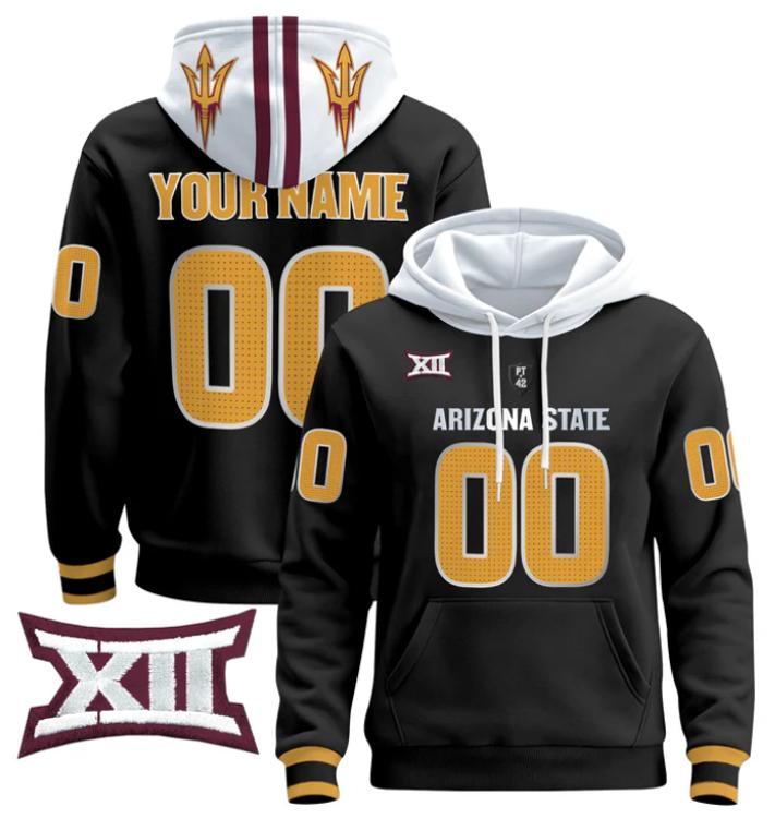 Unisex Custom Arizona State Sun Devils Football Hoodie All Stitched