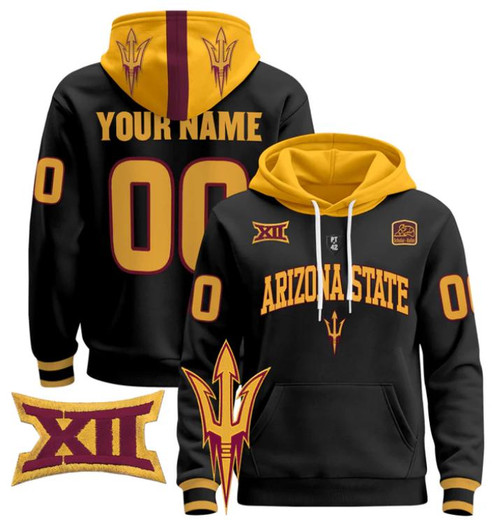 Unisex Custom Arizona State Sun Devils Football Hoodie All Stitched