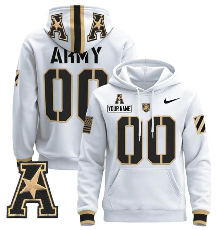 Unisex Custom Army Black Knights Football Hoodie All Stitched