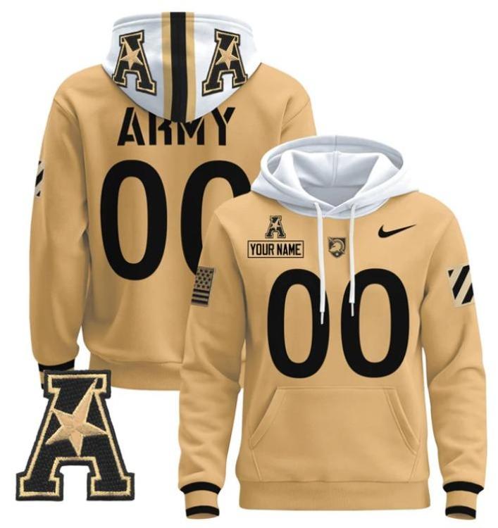 Unisex Custom Army Black Knights Football Hoodie All Stitched