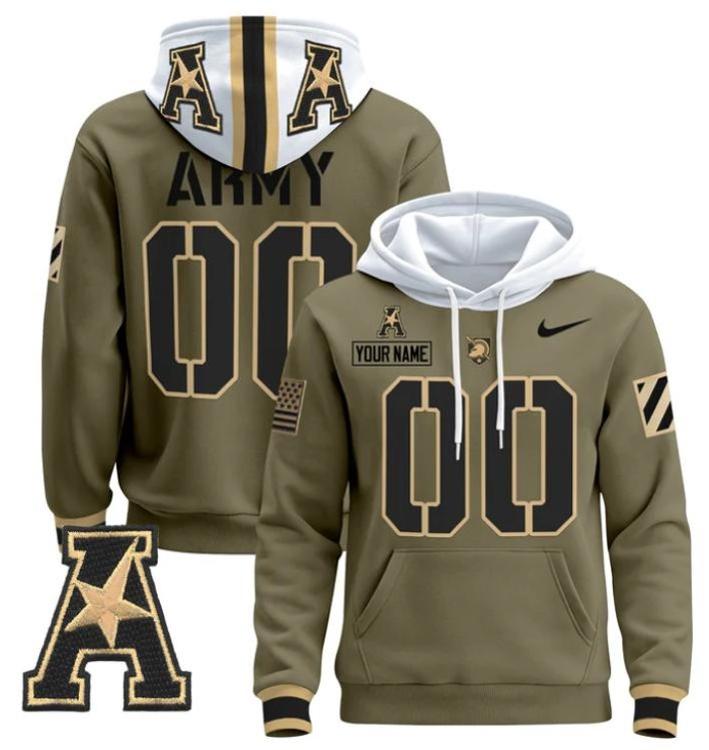 Unisex Custom Army Black Knights Football Hoodie All Stitched