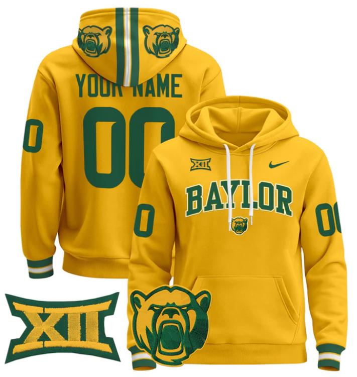 Unisex Custom Baylor Bears Football Hoodie All Stitched