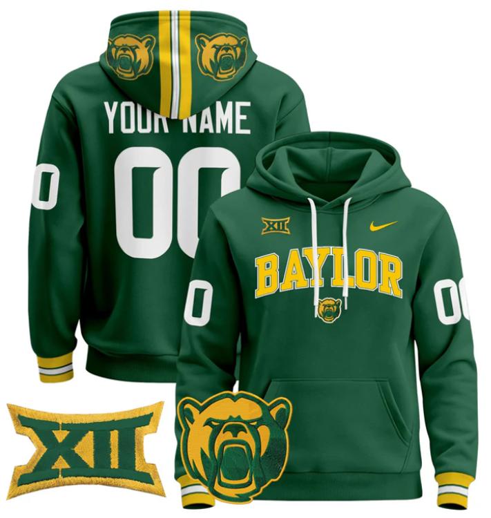 Unisex Custom Baylor Bears Football Hoodie All Stitched