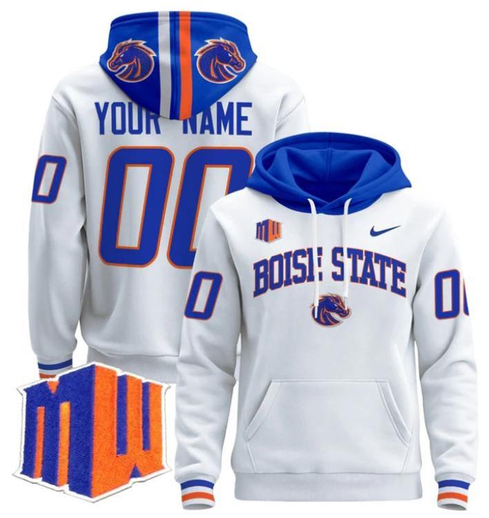 Unisex Custom Boise State Broncos Football Hoodie All Stitched