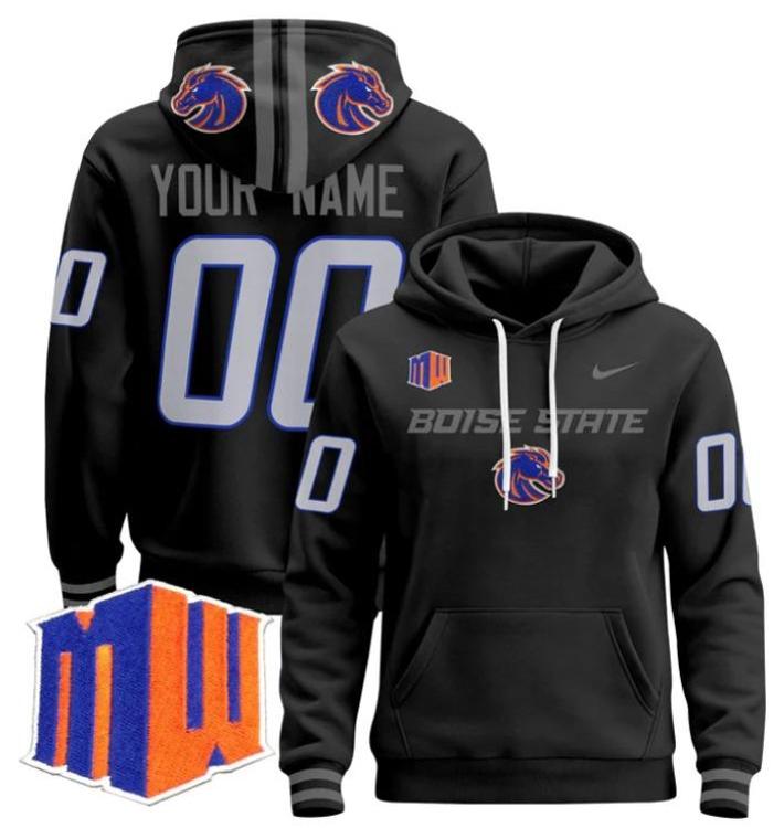 Unisex Custom Boise State Broncos Football Hoodie All Stitched