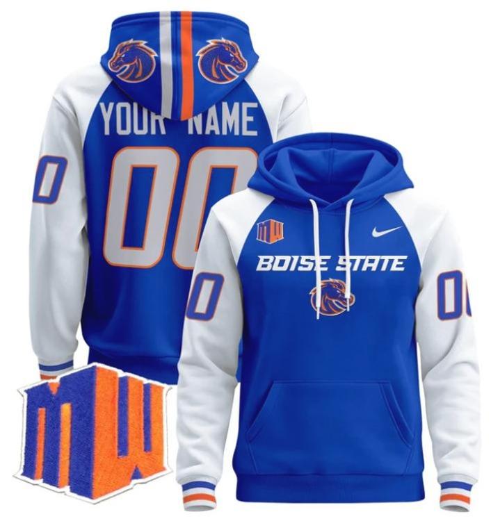 Unisex Custom Boise State Broncos Football Hoodie All Stitched