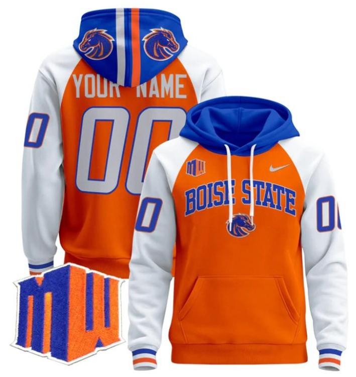 Unisex Custom Boise State Broncos Football Hoodie All Stitched