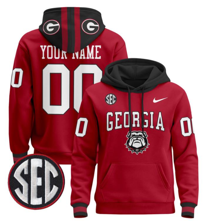 Unisex Custom Georgia Bulldogs Football Hoodie All Stitched